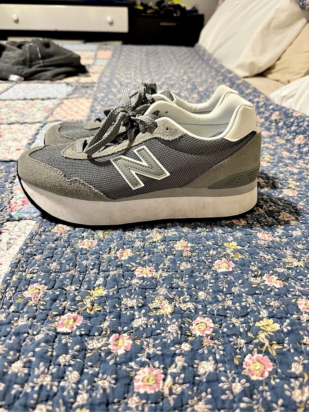 New Balance 574+ Rain Cloud Grey Sneakers
